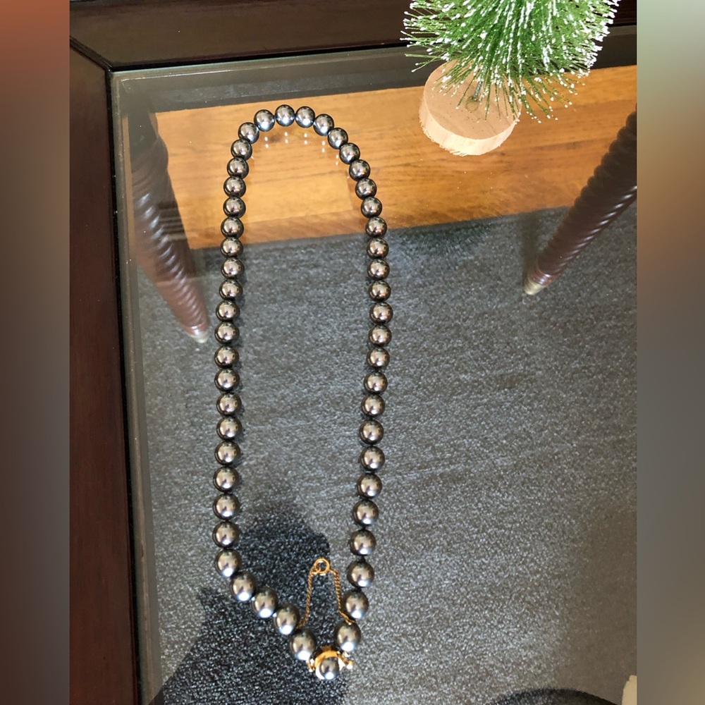 Vintage Mallorca Spain Black Faux Pearl string. - Picture 2 of 7